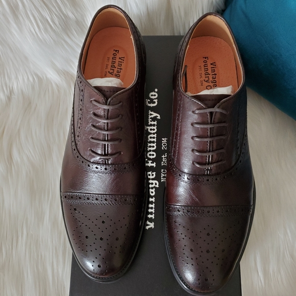 Vintage Foundry Parker Brown Leather Oxford - Picture 4 of 9